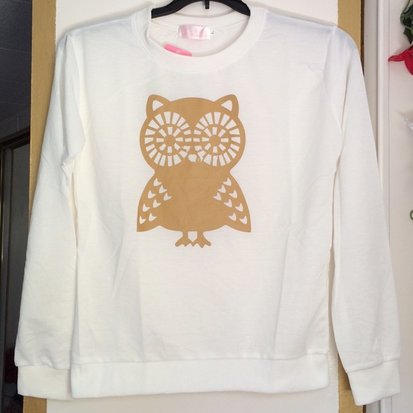 BOGO Sale White Owl Sweater - Picture 2 of 4