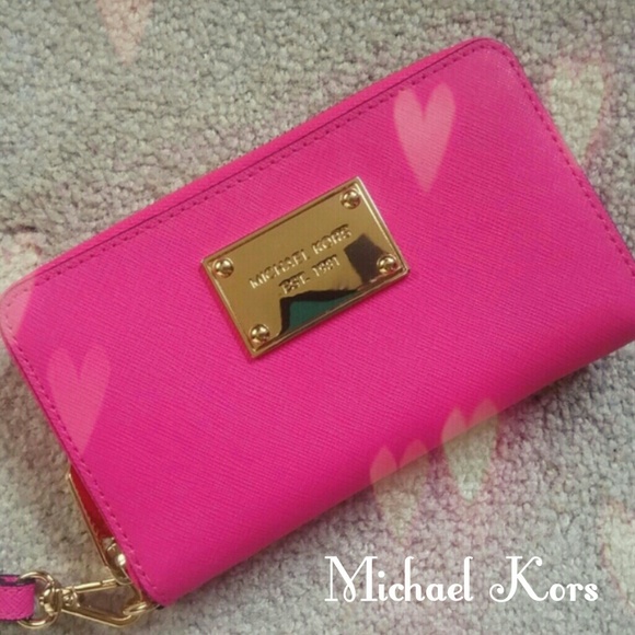Michael Kors Handbags - 💐Michael Kors (Neon Pink) Wallet/Wristlet💐