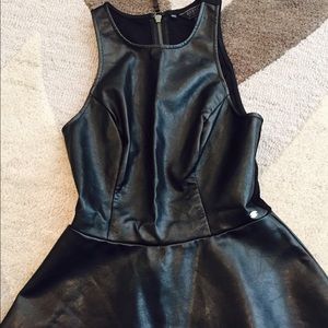 Faux Leather Peplum
