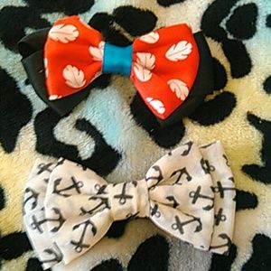 Lilo and stitch  bow and a cute anchor bow