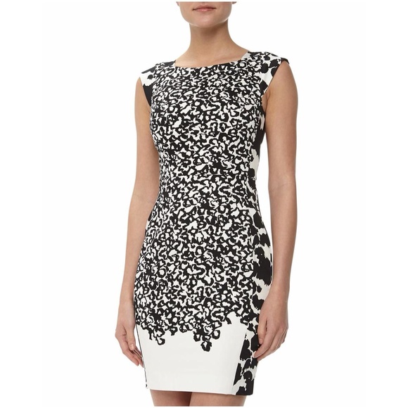 French Connection Dresses & Skirts - Leopard black and white dress