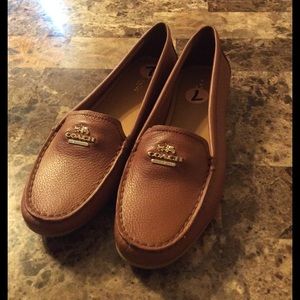 Coach Tan Brown Loafer Flats