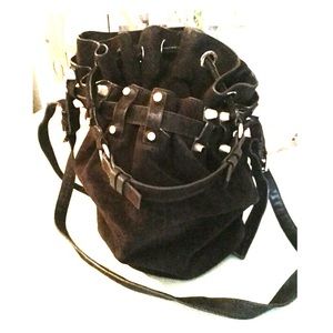 Alexander Wang Diego Bag Suede with Silver Studs