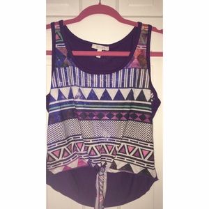 Aztec galaxy crop top