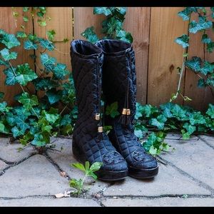 Tory Burch Brown Pleated Boot