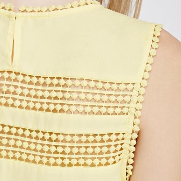 Crochet trimmed top (S,M,L) white or yellow - Picture 4 of 4