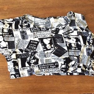 Newspaper Crop Top