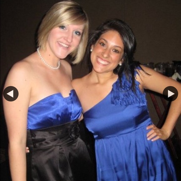 Winter blue silky cocktail dress! - Picture 1 of 2