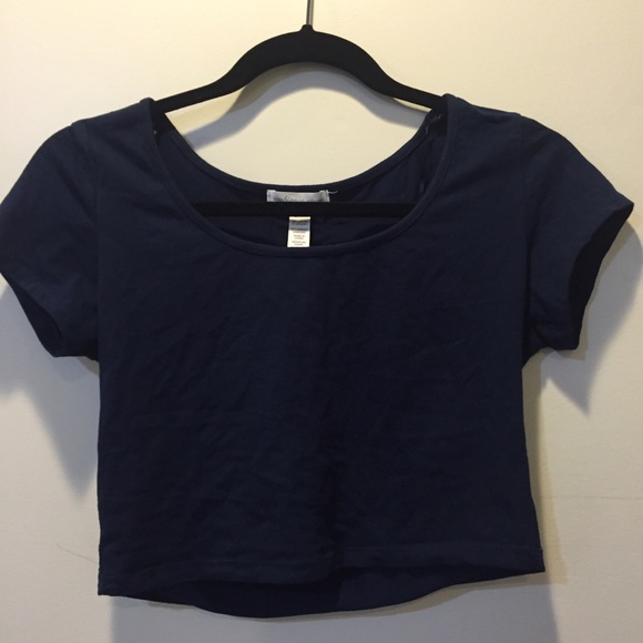 Navy blue crop top