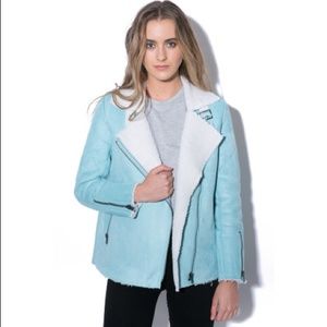 MinkPink blue shearling jacket💕