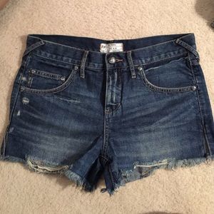Free People High Waisted Denim Shorts