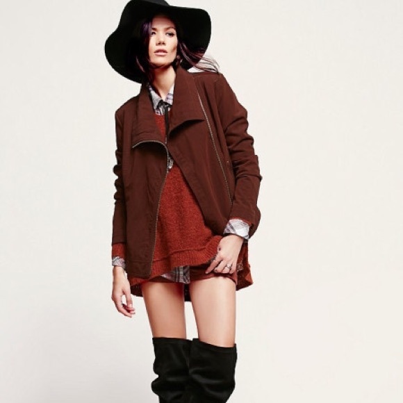 Free People Jackets & Blazers - Vegan Suede Moto Jacket