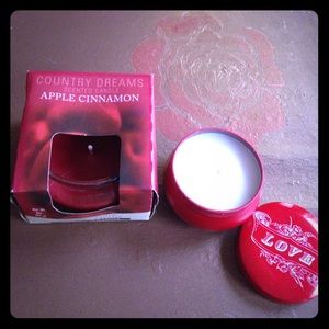 Apple cinnamon candle and floral love candle