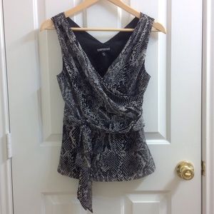Snakeprint sleeveless blouse (XS)