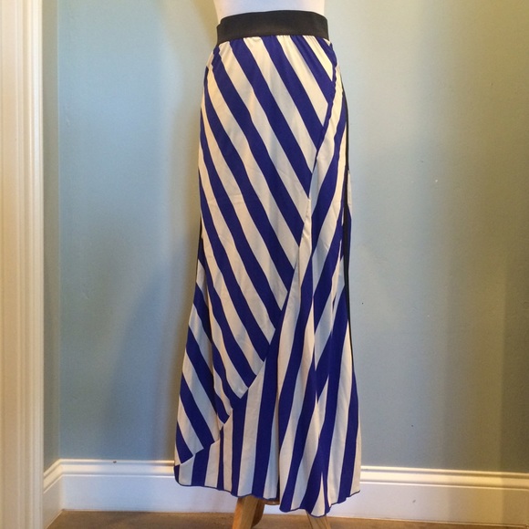 Maxi skirt with sheer black sides