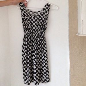 Black and white floral dress