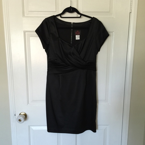 Black Satin cocktail dress