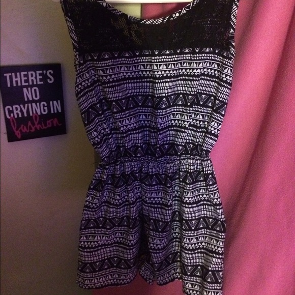 tribal print romper