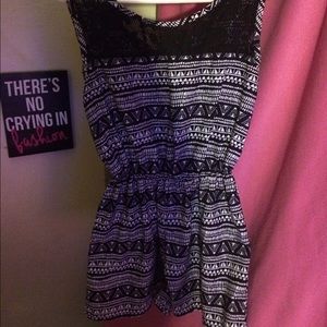 tribal print romper