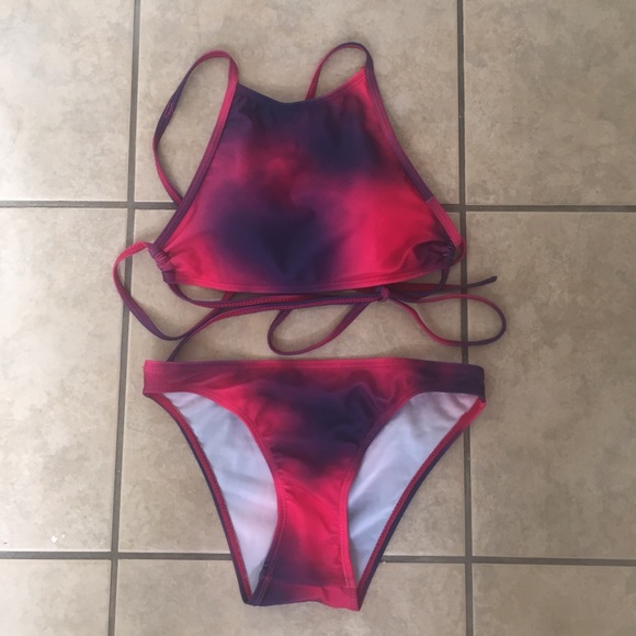 Romwe Free people tie dye bikini