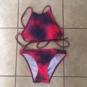 Romwe Free people tie dye bikini