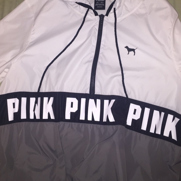 Pink white windbreaker