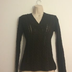 Brown V-Neck Sweater