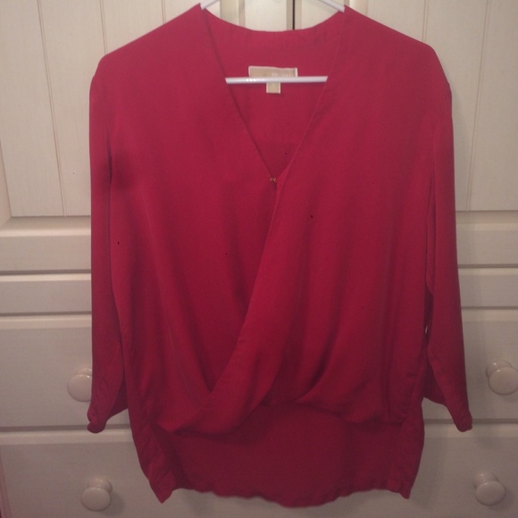 MICHAEL Michael Kors Red Wrap Top