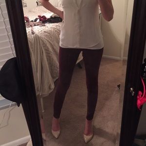 Express maroon skinnies