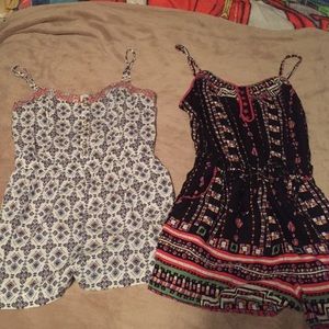 Selling 2 brand new AE rompers sz SM never worn!!
