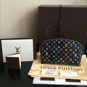 Louis Vuitton Multicolor noir pm cosmetic pouch