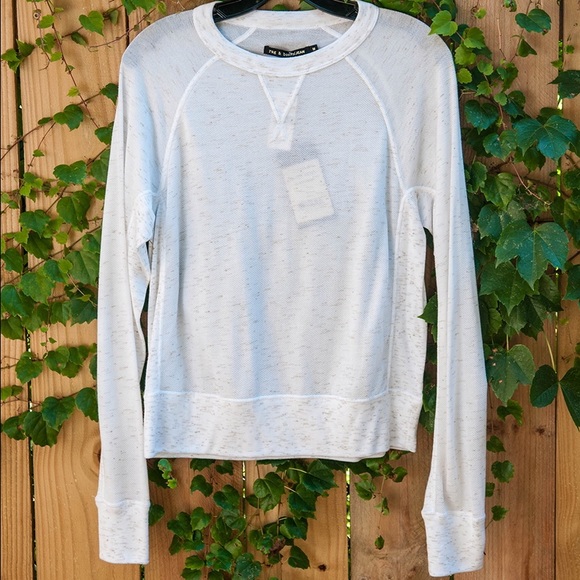 Rag & Bone Basic Raglan White Top