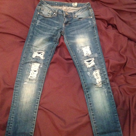 Chiqle distressed look skinny jeggings