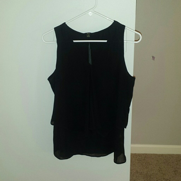 Flowy, layered black top