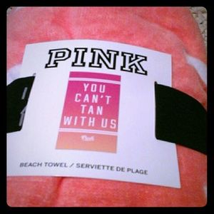 Victoria's Secret "you can't tan with us" towel