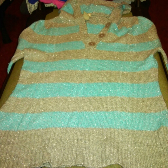 Girls' striped sweater