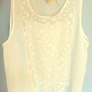 White transparent high-low blouse