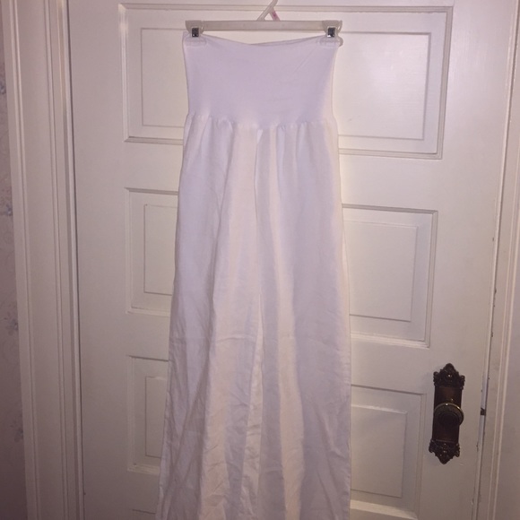 White linen pants