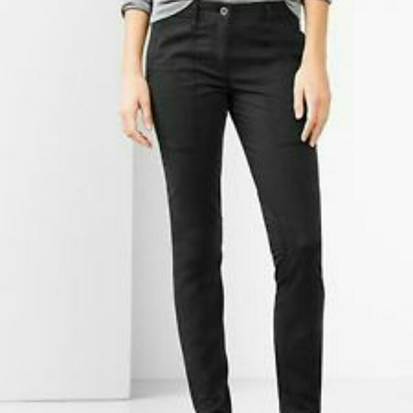 Gap black khakis super skinny 4size