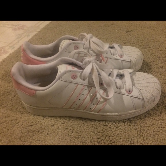 Adidas white and pink sneakers!