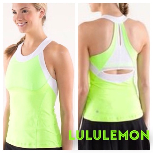 lululemon athletica Tops - Lululemon Make it Count Tank Neon Green