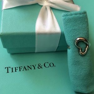 Tiffany & Co Medium Silver Open Heart Ring