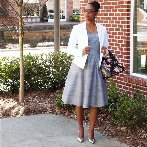 Beautiful Black and White Silk Gingham Dress