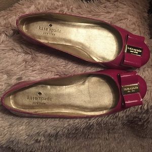 Beautiful magenta patent leather flats