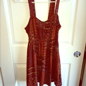 Forever21 burgundy boho dress small NEW WITH TAGS