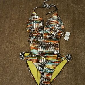 Multi colored monokini