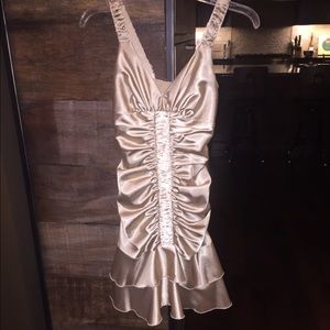 Jessica McClintock Gold Cocktail Dress