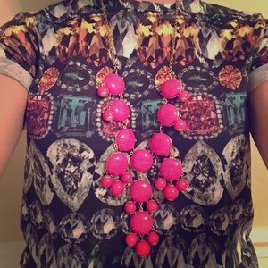 Hot pink bubble necklace