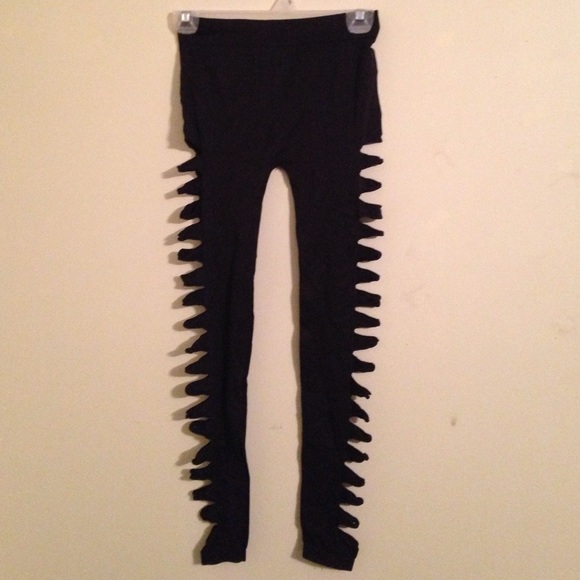 Black Cut Out Leggings.