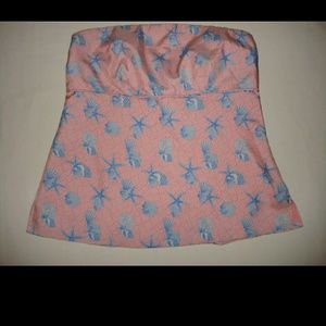 Vineyard Vines strapless shirt , size 4 Beach